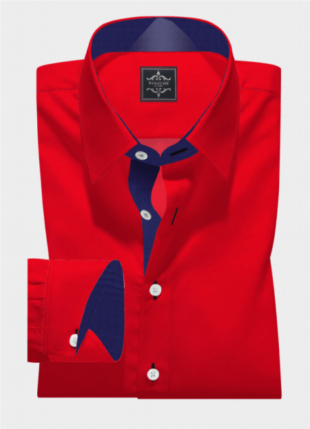 Red Plain Broadcloth Shirt | Red Men's Dress Shirt Tailor Made ...