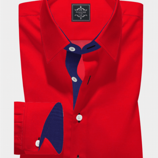Red Plain Broadcloth Shirt