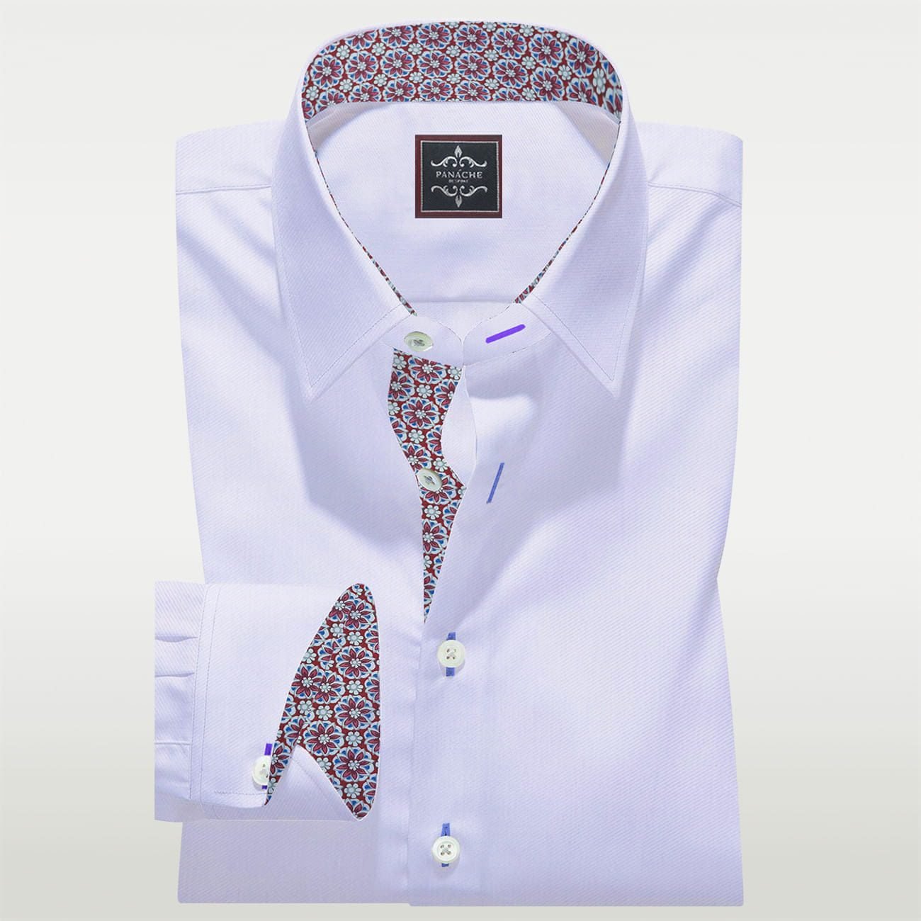 White Egyptian Cotton Twill Shirt | Panache Bespoke Luxury 100 Best Shirts