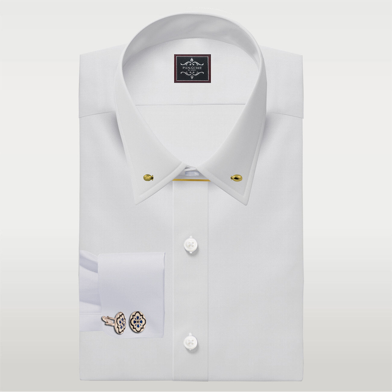 Pin Collar Shirt | White Pin Collar Shirt | Men's Dress Shirts Luxury 1