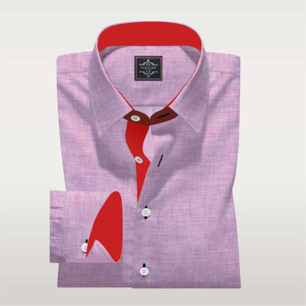 Faded Rose Linen Shirt | Custom Made Panache Bespoke | Mens Dress Shirts 1