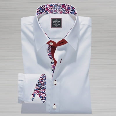 White And Red Striped Shirt | Striped Shirts | Men's Dress Shirts Luxury 1