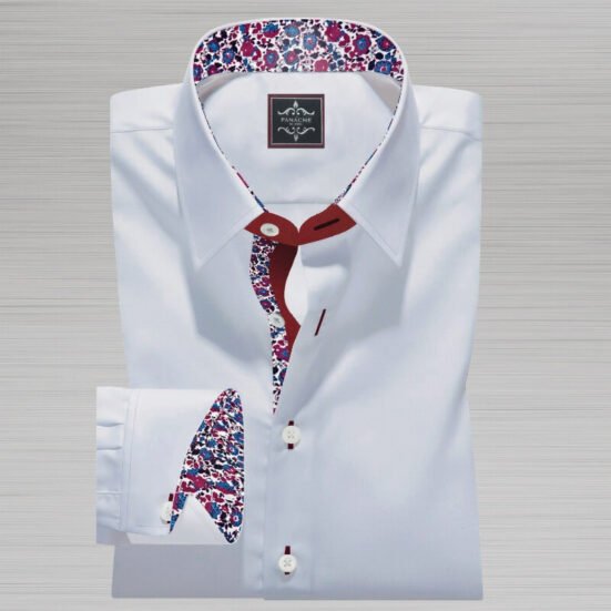 High Collar Dress Shirt Wrinkle-Resistant White Mens Shirts | Mens ...