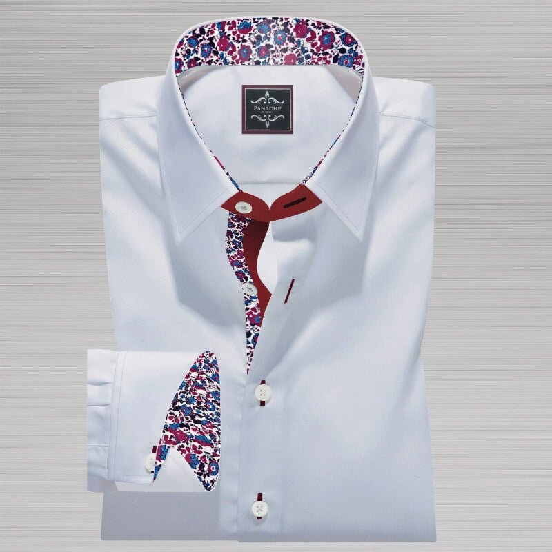 Luxury White Royal Oxford Shirt Panache Bespoke Custom Made Shirt Fine 1