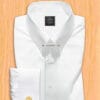 white pin collar shirt