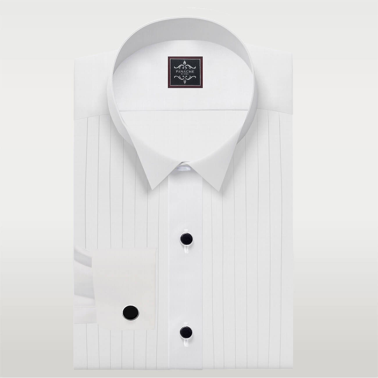  White Broadcloth Tuxedo Shirt