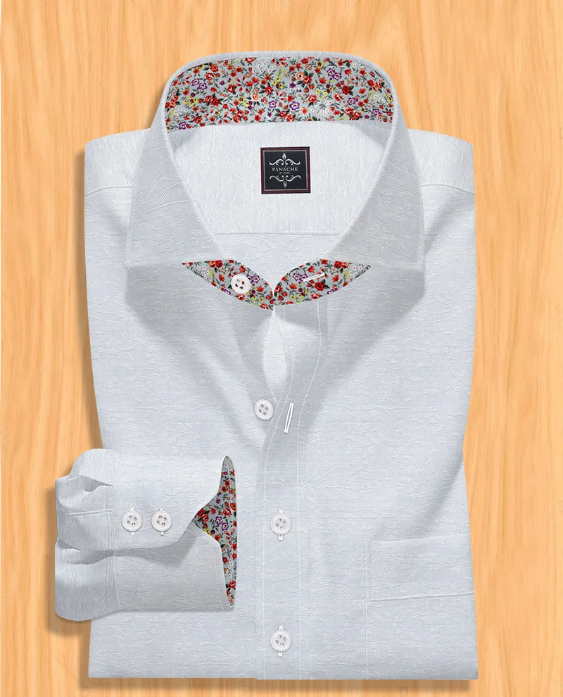 Light Blue Self Shirt