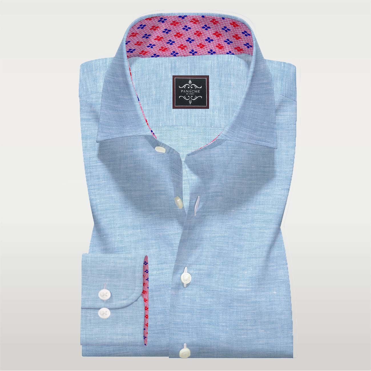 Turquoise Linen Shirts Best Luxury Mens Dress Custom Made Shirts