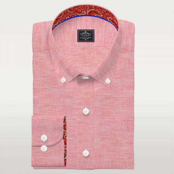 mens pink button down dress shirt