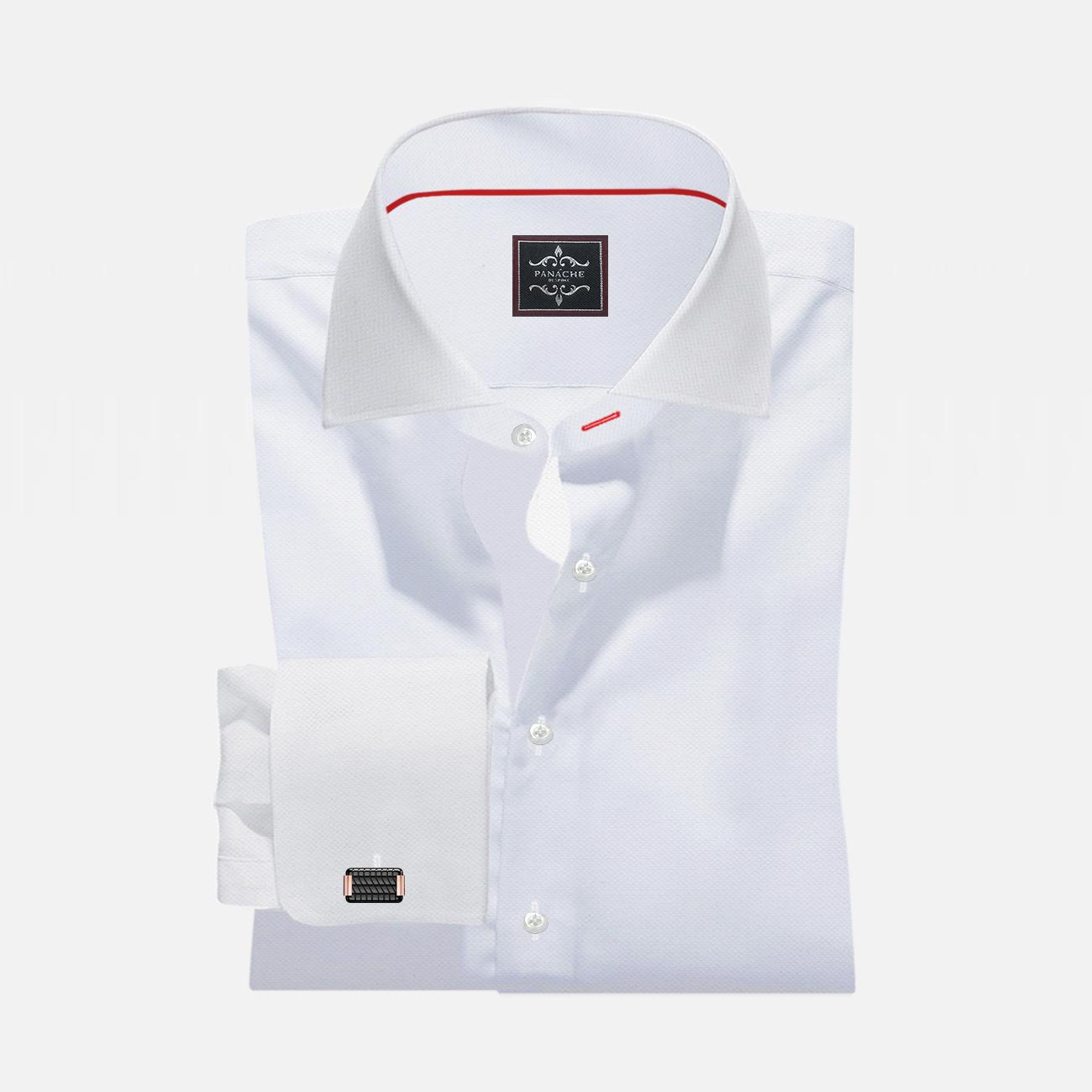 Navy and White Stripes Twill Shirt - Panache Bespoke Custom Made Shirts ...