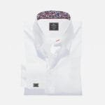 white twill button down