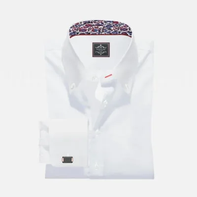 White Custom Made Button-Down