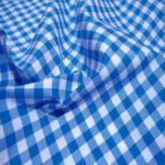 Light blue check Fabric