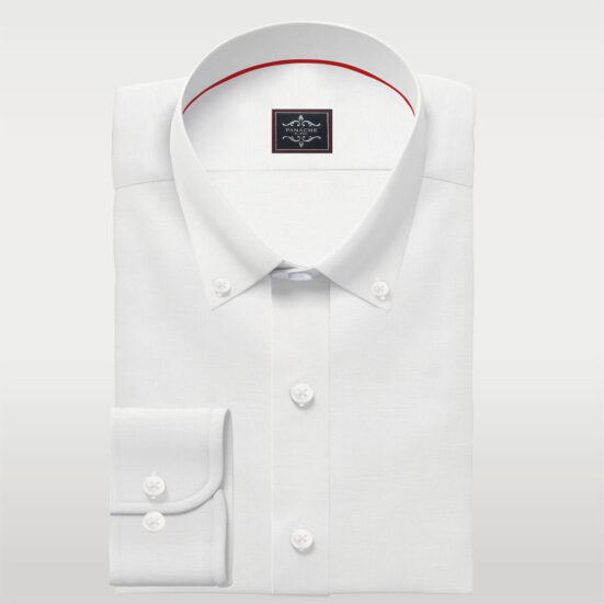 Luxury White Linen Button Down Shirt | Mens Custom Buttoned Shirt