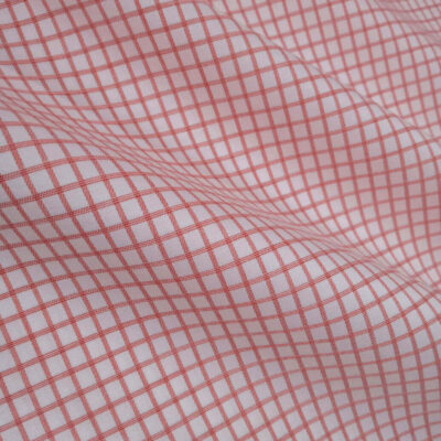 White and Orange Check Shirt