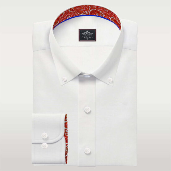 White Linen Button-Down Shirt 1 Luxury Mens Dress Shirts Of Panache Bespoke