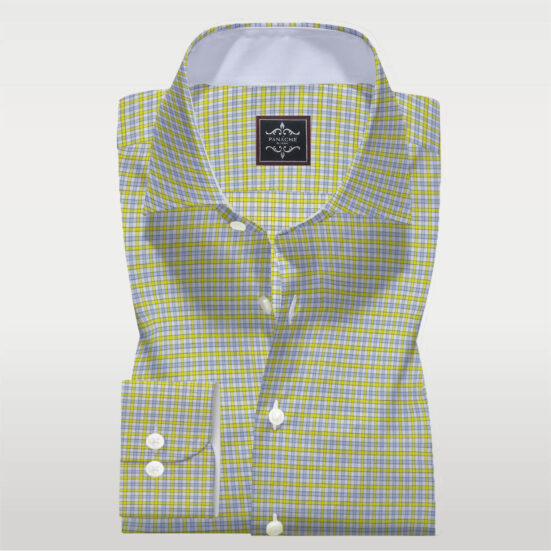 Yellow Check Twill Shirt