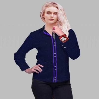 Navy Broadcloth Shirt