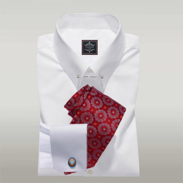 Pin Collar Shirt Luxury Broadclothe Fabric@custom Made Shirt