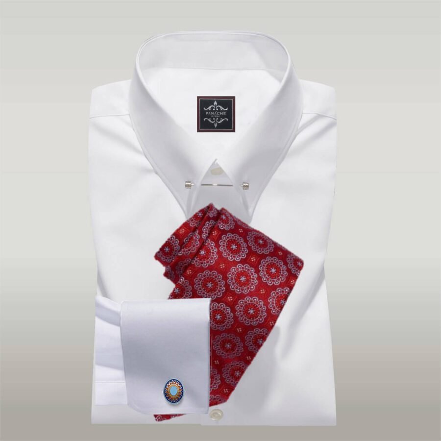 Pin collar shirt Luxury broadclothe Fabric@custom made shirt