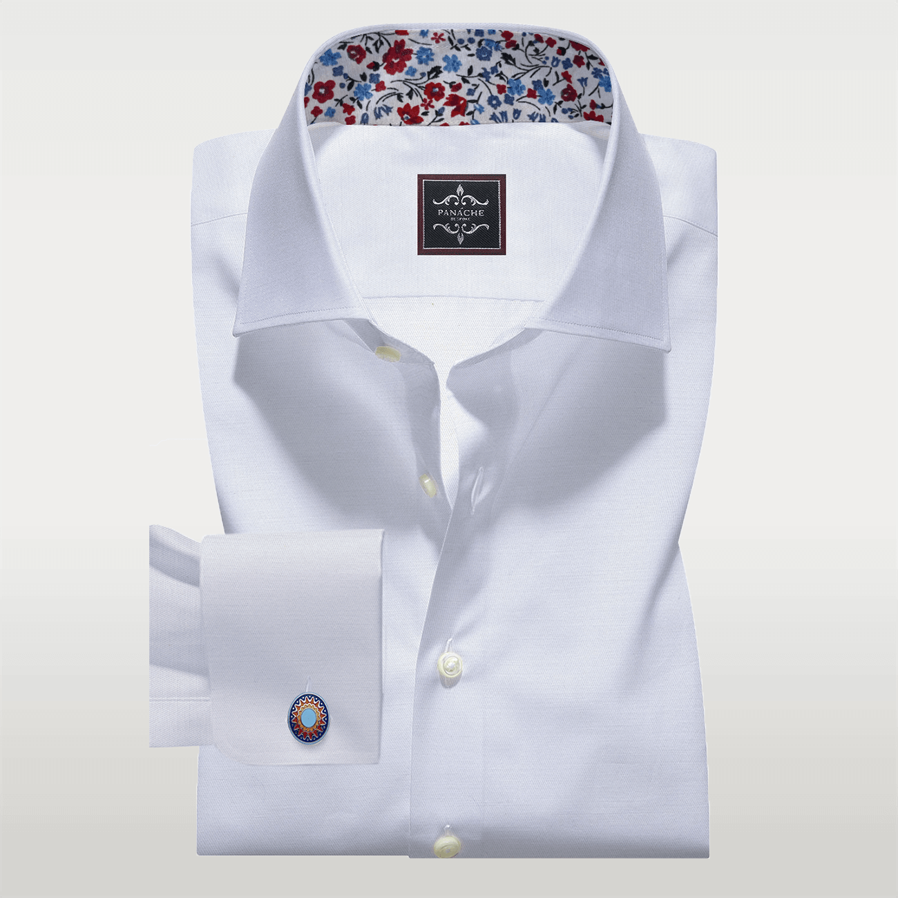 Luxury Twill White Formal Custom Made Shirt - Panache Bespoke