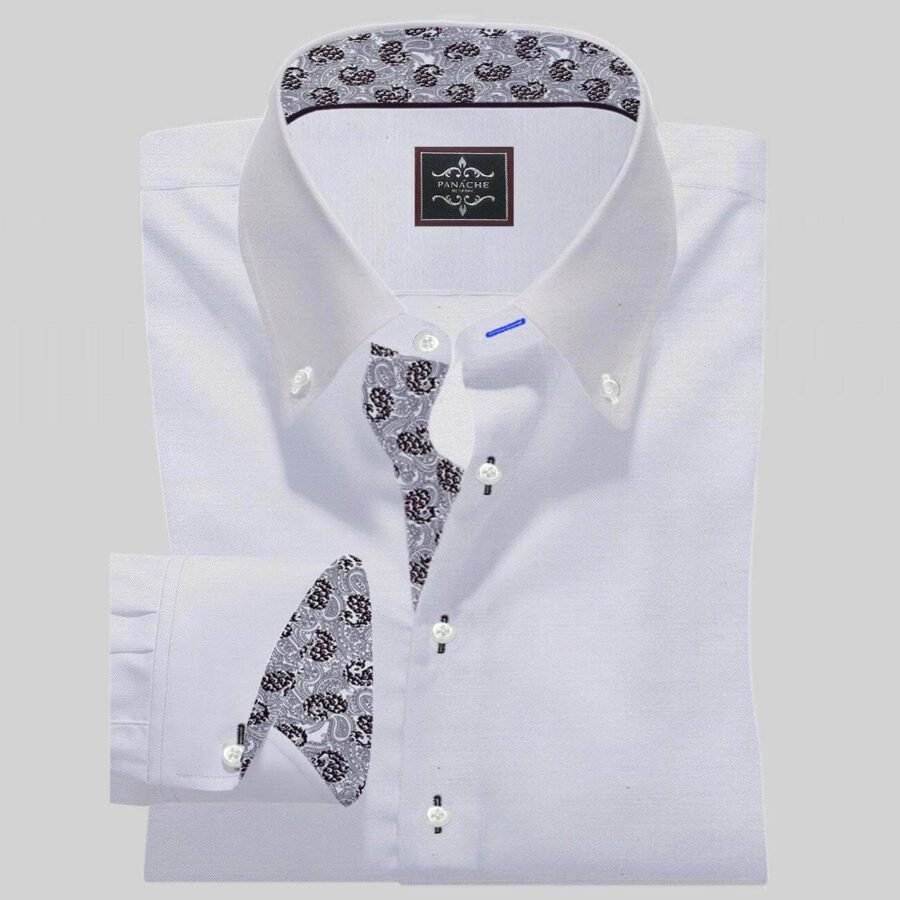 White Button Down Shirt Mens Custom Button Up Shirt Luxury 1 Fabric.