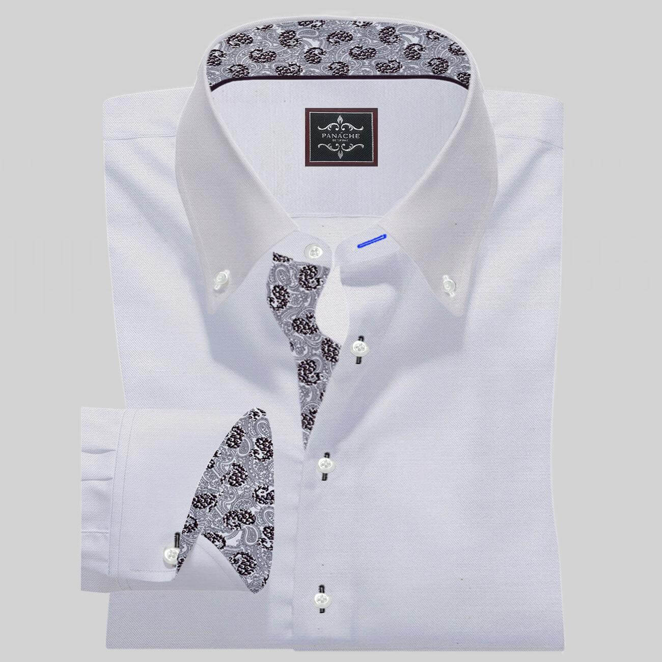 white button down shirt Mens Custom Button Up Shirt