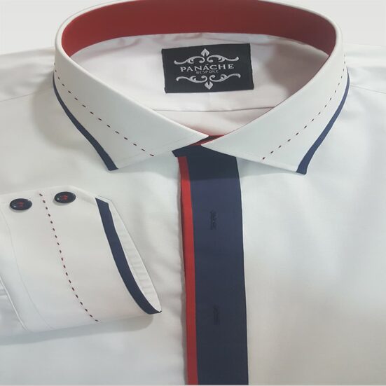 Luxury White Custom Made Shirt Mens Fashion Dress Shirt