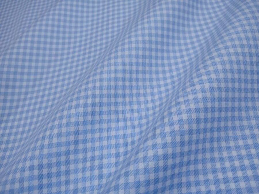 Mens Blue Dress Shirts Light Blue Gingham Shirt #Fine Custom Made Shirts 1