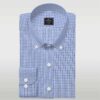 Light Blue Gingham shirt Mens Blue Dress Shirts