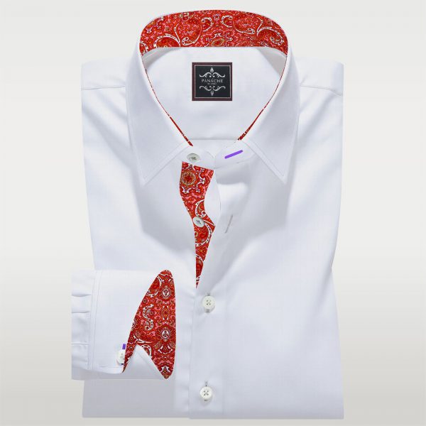 luxury white dress shirt