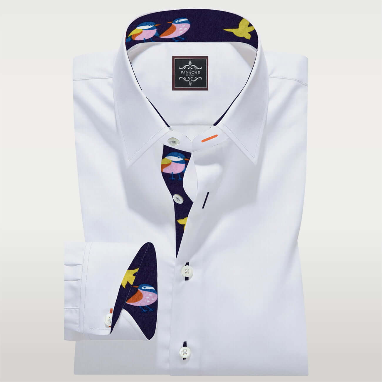 White Poplin Custom Made Shirt. Men's dress shirts