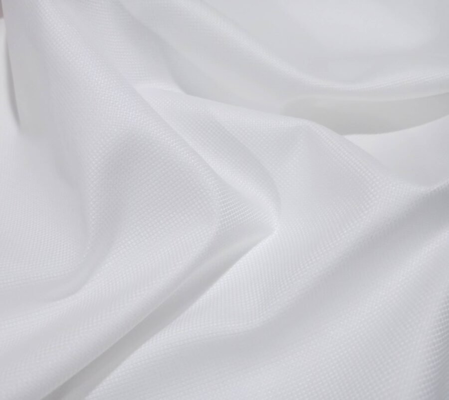 White color Plain Cotton Poplin fabric for Men's Shirt