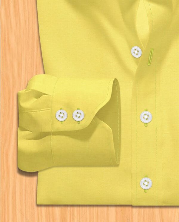 poplin yellow luxury dress shirt