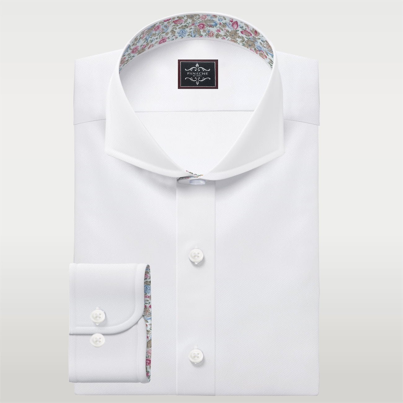 semi cutaway collar white shirt