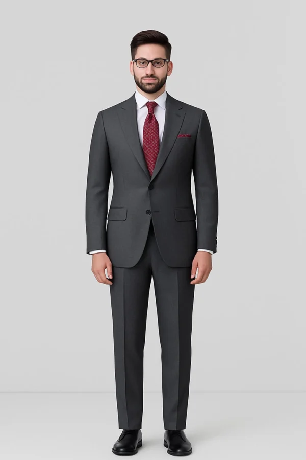 Mens dark grey suit