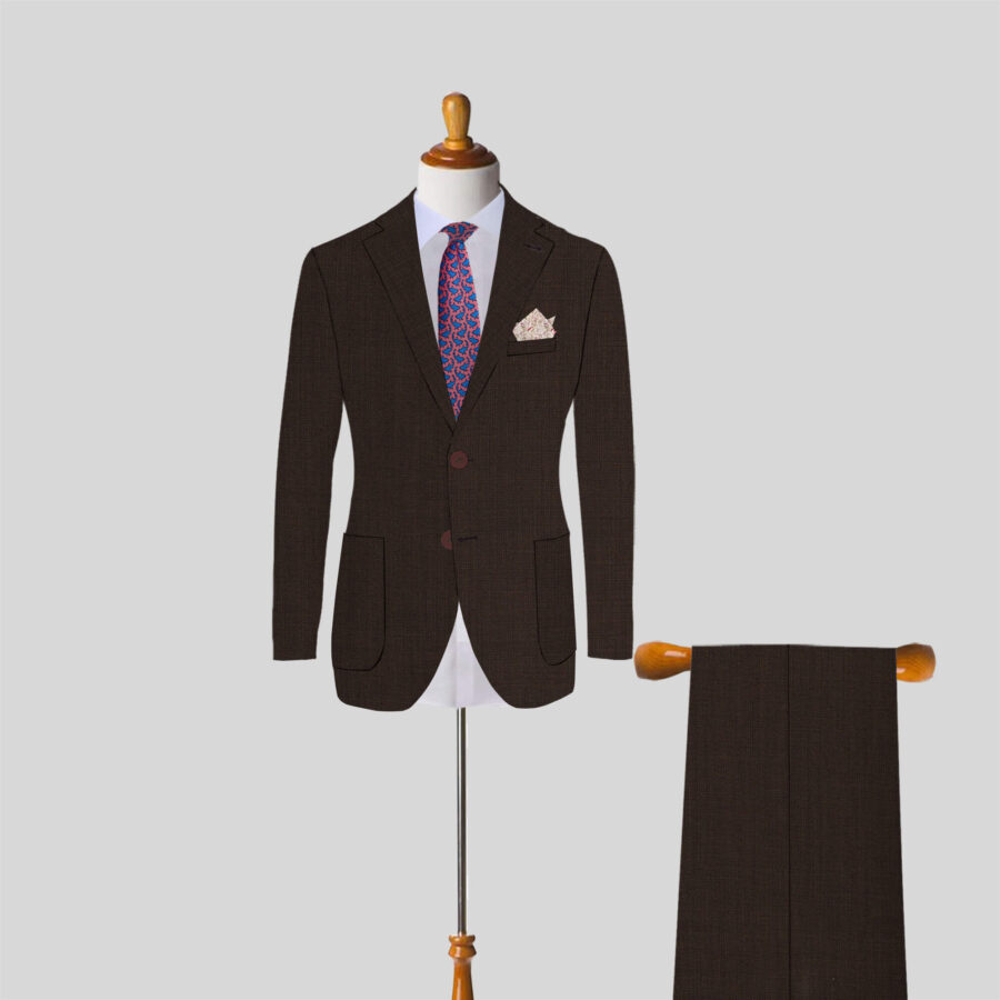 Semi-traditional Wool Jacquard Suit