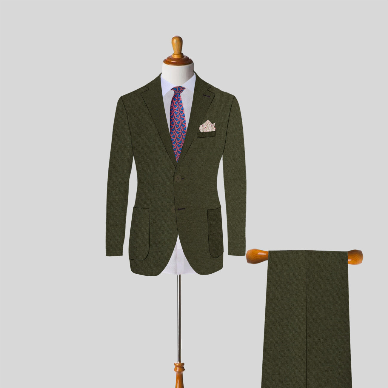 Olive Green Custom Suit