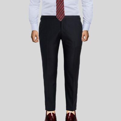 Luxury Dark Black Men's Vitale Dress Pant
