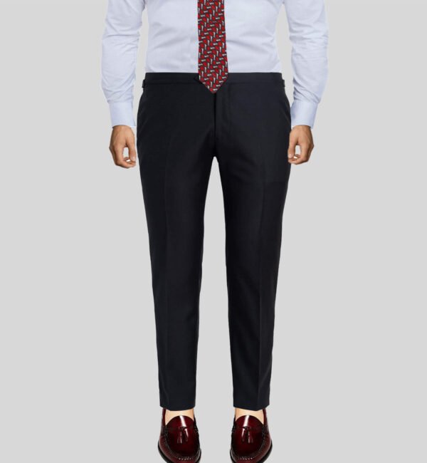 Luxury Dark Black Men's Vitale Dress Pant
