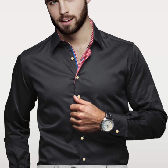 black mens dress shirt