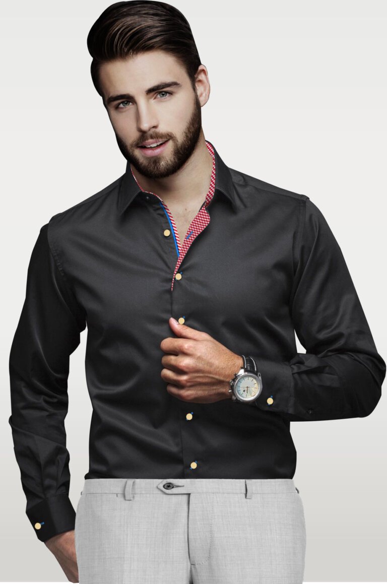 Black Mens Dress Shirts Black Dress Shirt Mens Luxury Mens Black