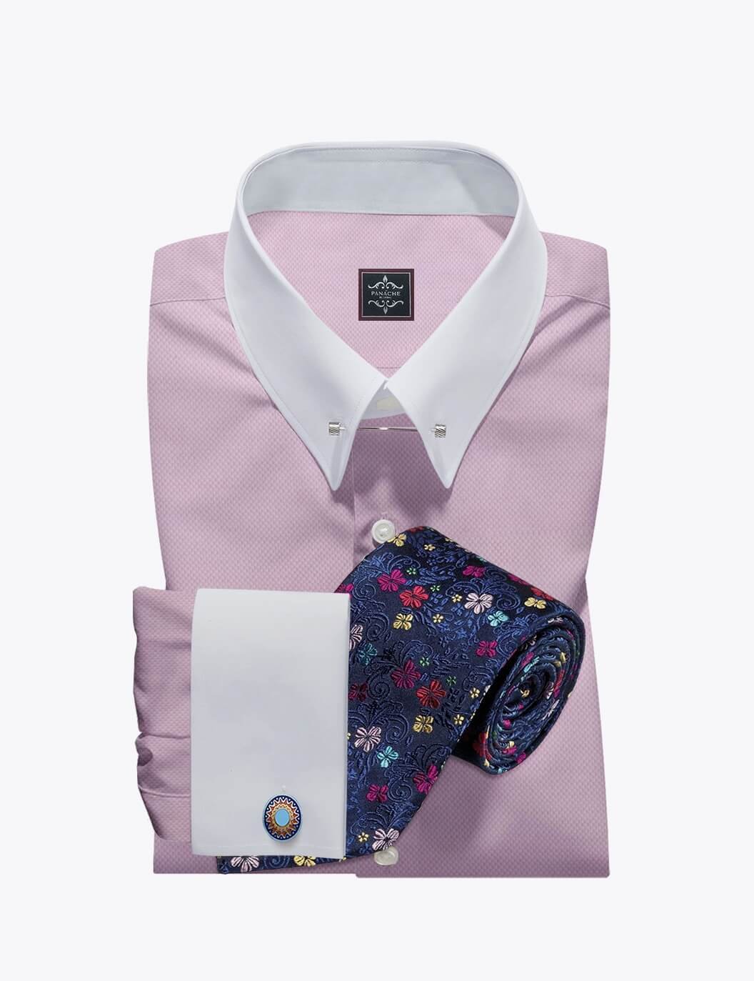 Pink Dress Shirt | White Collar Shirt ...