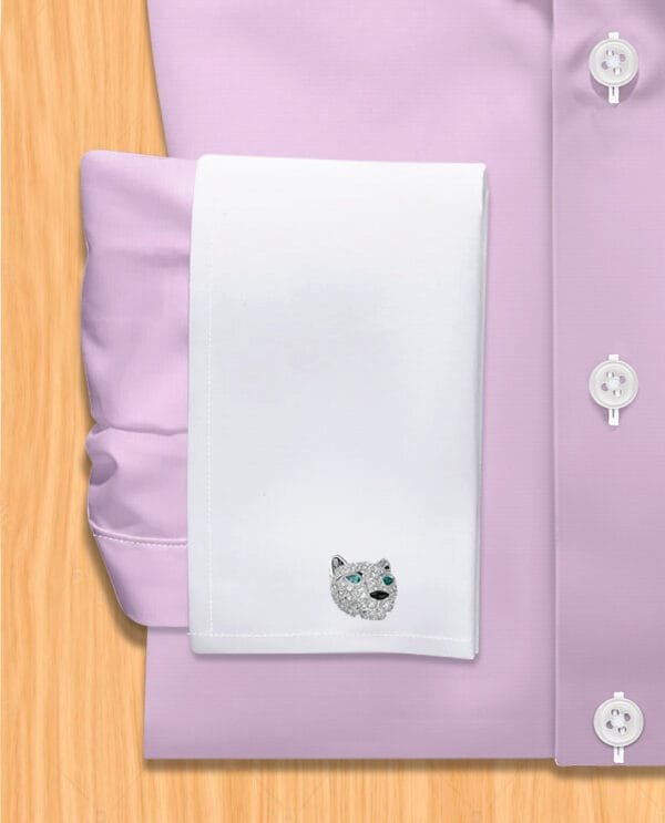 Pink Dress Shirt | White collar shirt | Shirt Collar Pin - Image 3