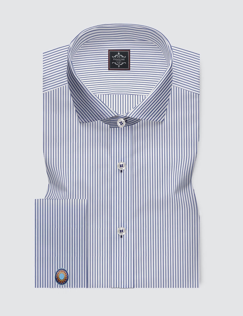 White And Blue Striped Shirt | Striped Shirts | Men's Dress Shirts Luxury 1