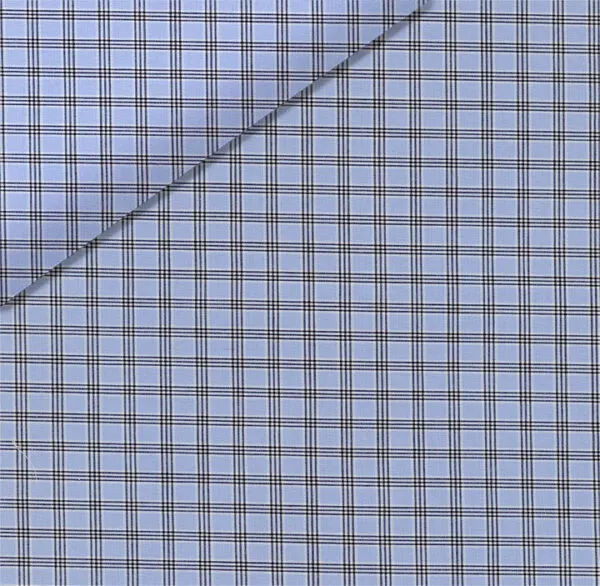 Blue and grey check