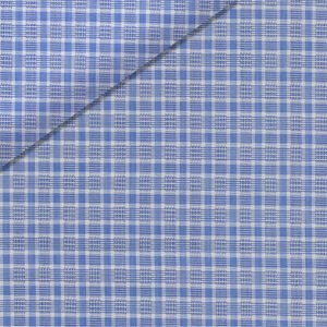 Blue self texture plaid