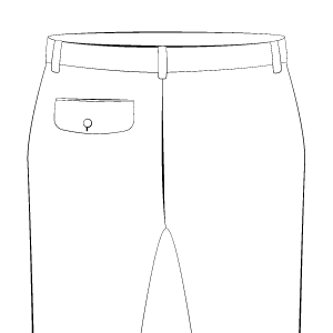  Back Pocket on Left With Flap