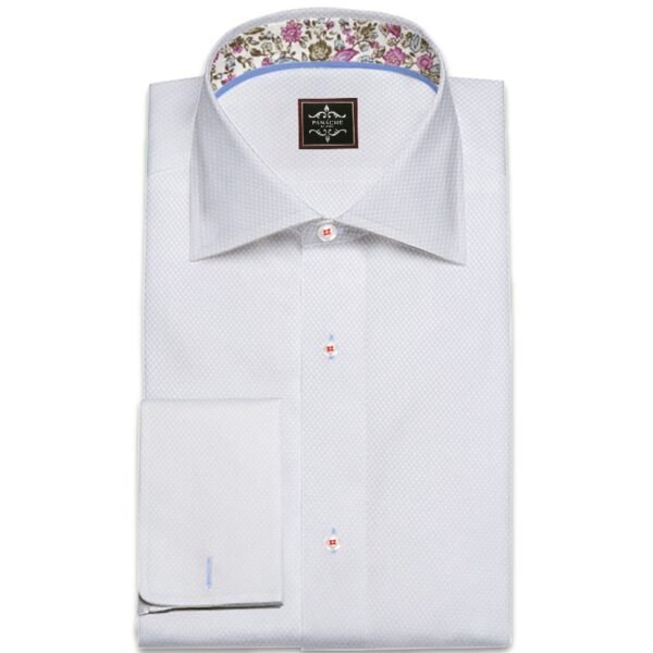 Mens Custom White Dress Shirt | Mens Dress shirts | French Collar Cuff Dress shirts