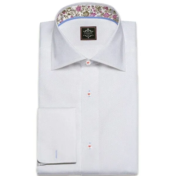 Mens Custom White Dress Shirt | Mens Dress shirts | French Collar Cuff Dress shirts